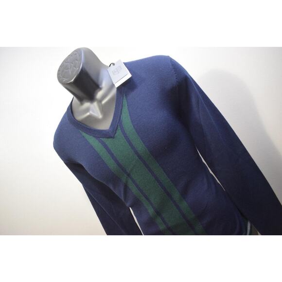 40077 New Bobby Jones Rule 18 Wool Silk V Neck Pullover Sweater Medium $195